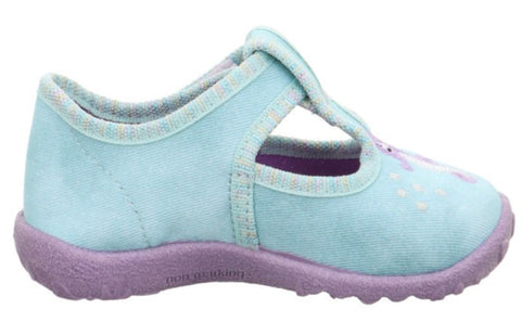 SUPERFIT Hausschuh SPOTTY 9256-753 - türkis / lila / Seepferdchen