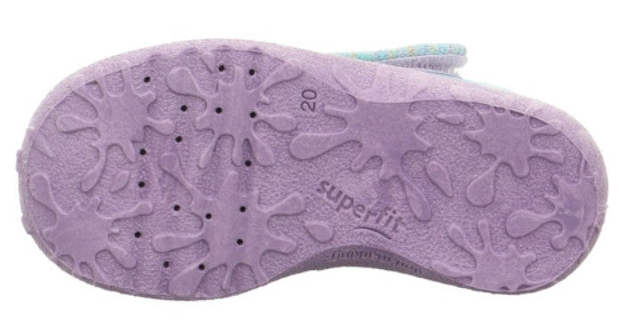 SUPERFIT Hausschuh SPOTTY 9256-753 - türkis / lila / Seepferdchen