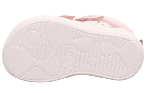 SUPERFIT Knöchelschuh Barfußschuh SUPERFREE 543- 556 - rosa / Glitzer