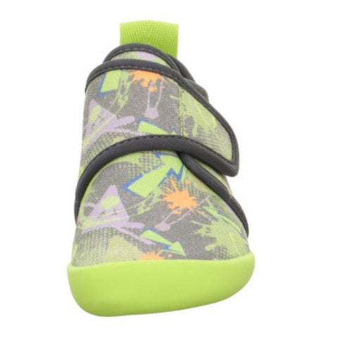 SUPERFIT Barfuß Hausschuh VENTI 6700-20 - neongrün / grau / bunt