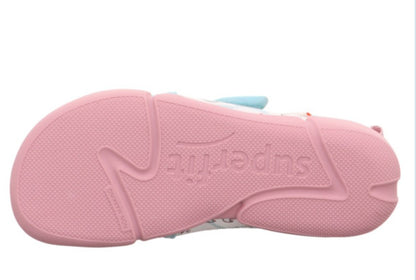 SUPERFIT Barfuß Hausschuh VENTI 6700-75 - türkis / rosa / Einhörner