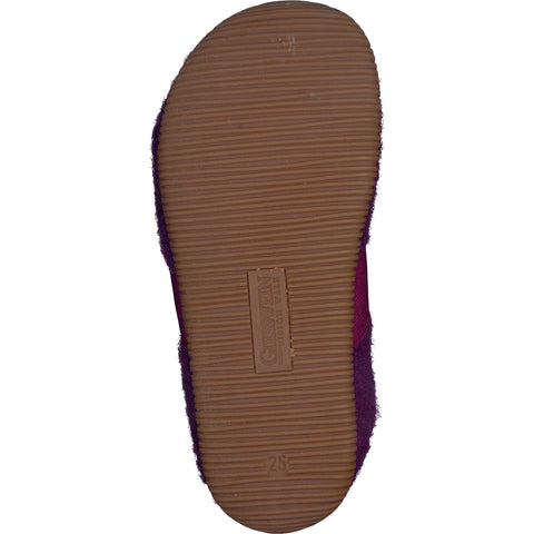 Hausschuhe aus hochwertigem Schurwoll-Mix in Veilchenfarbe 