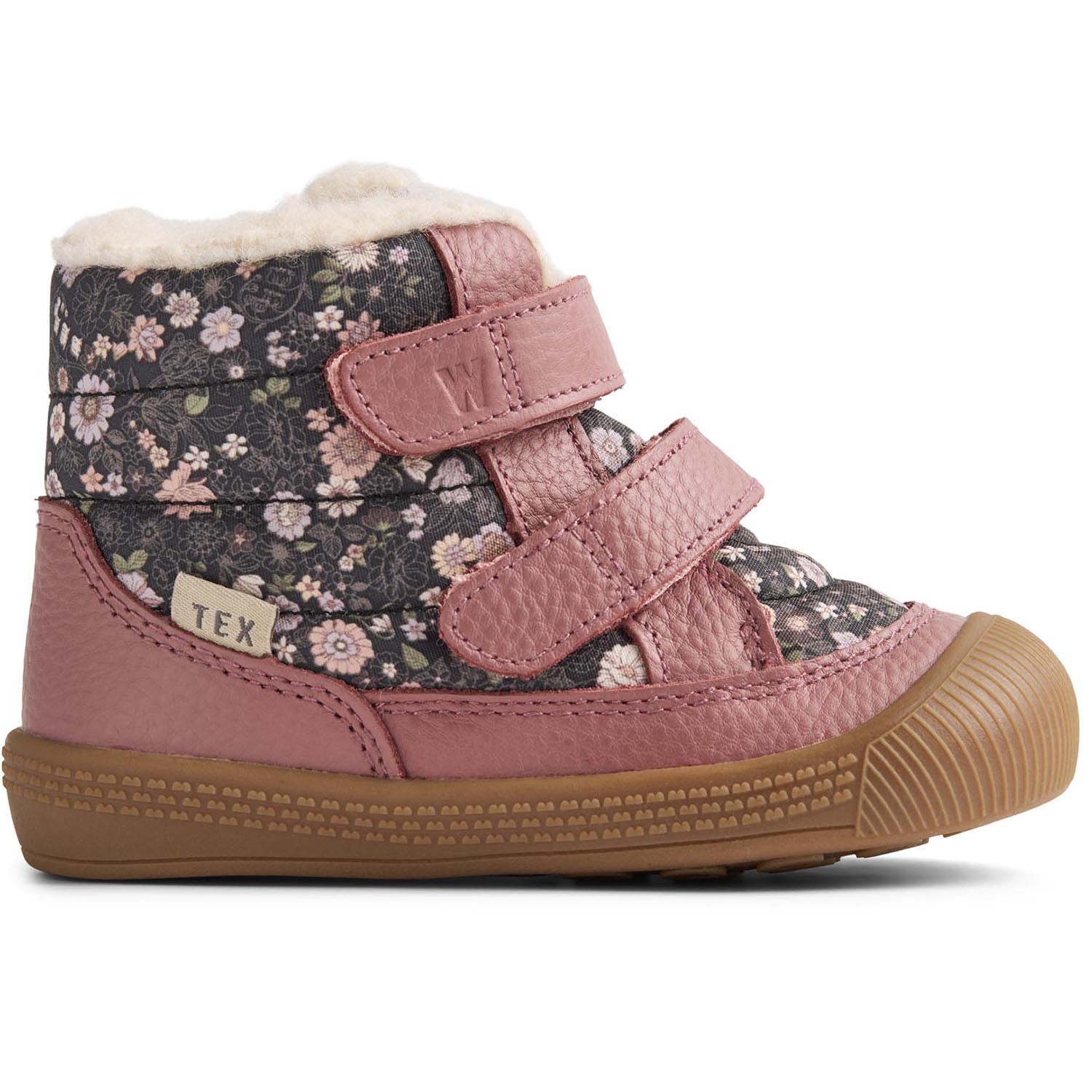 WHEAT TEX Stiefel DAXI WF512k-02 in altrosa mit Wildblumenmuster, ideal für den Frühling