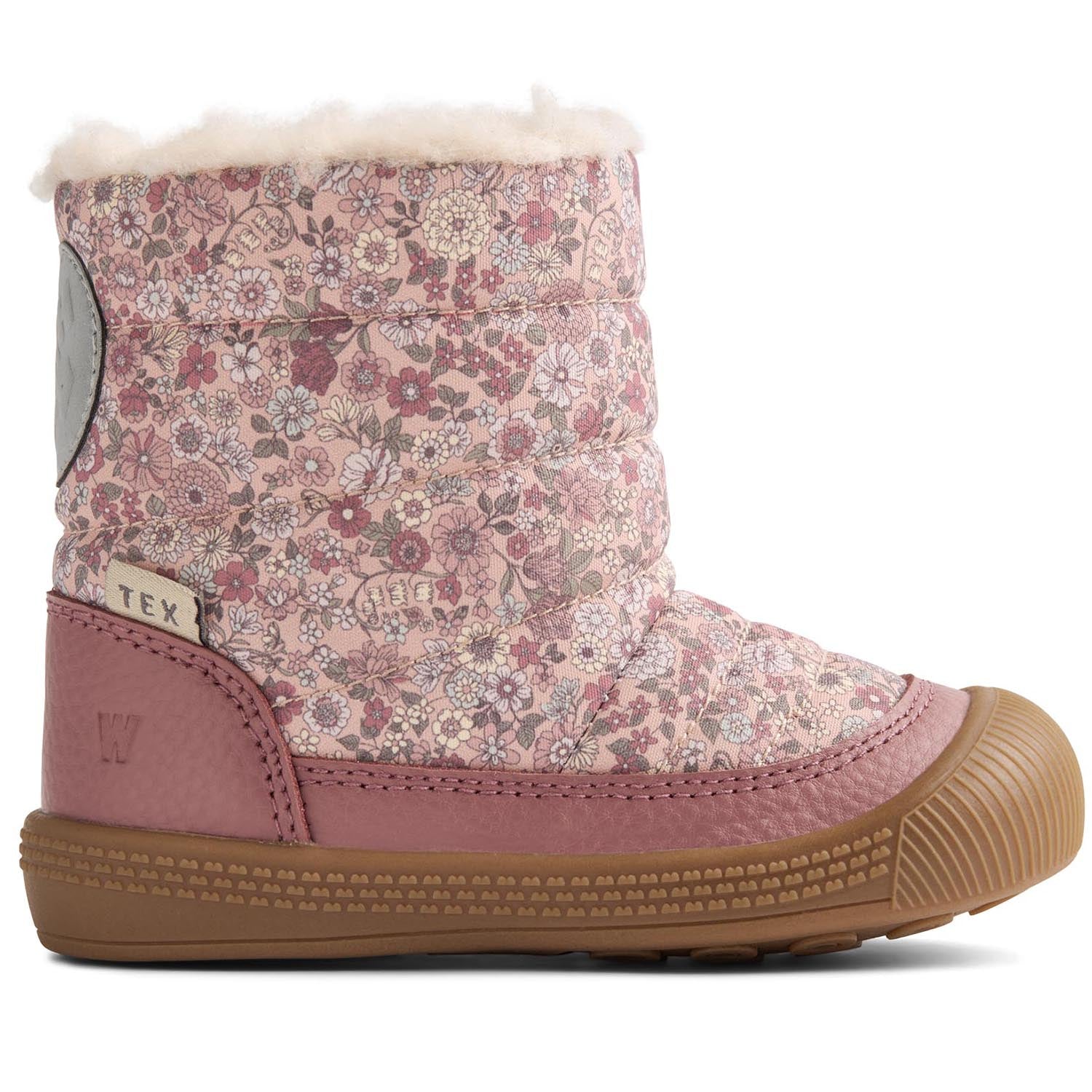 WHEAT TEX Stiefel DELANEY WF513k-01 in altrosa mit winterlicher Blumenmuster