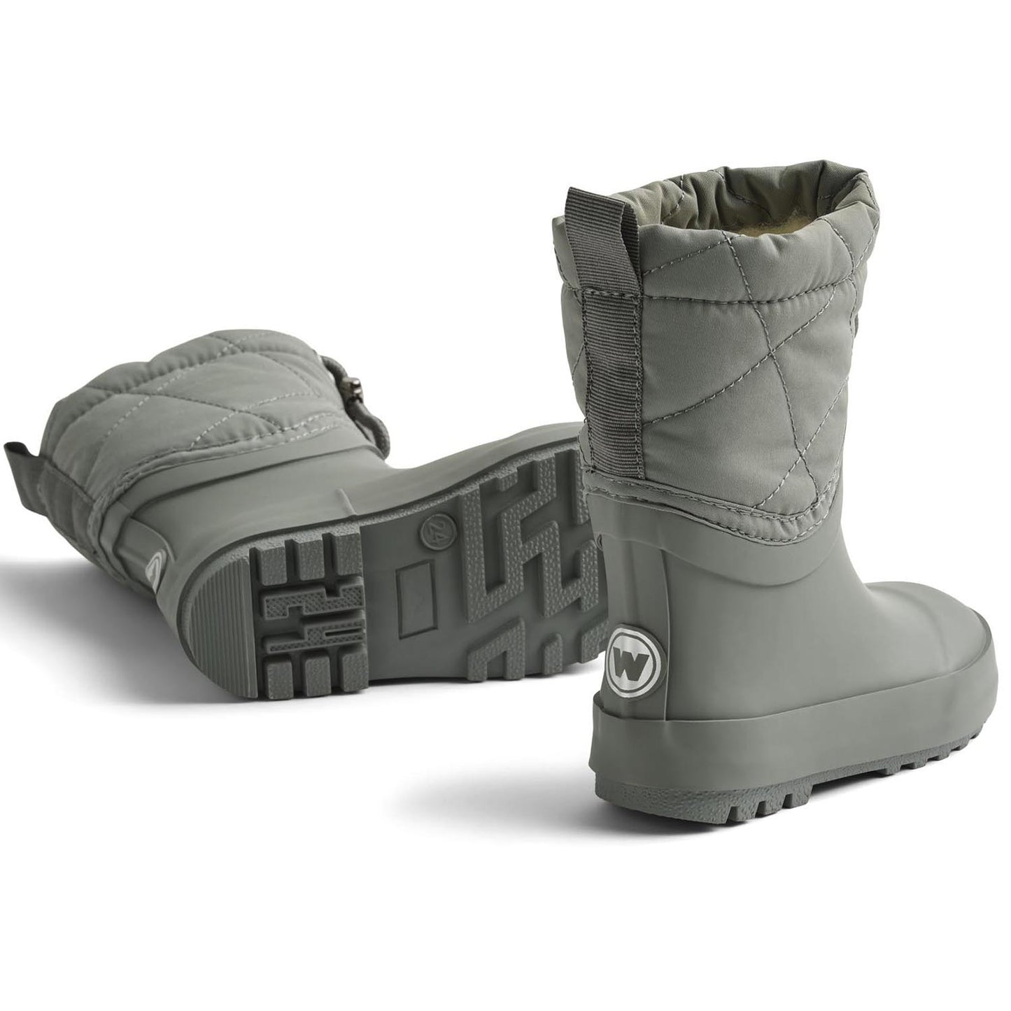 Robuste WHEAT Gummistiefel Drizzle/Thermo Snowboot mit isolierender Innenseite in Grau