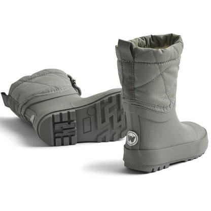 Robuste WHEAT Gummistiefel Drizzle/Thermo Snowboot mit isolierender Innenseite in Grau