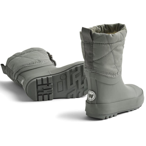 Robuste WHEAT Gummistiefel Drizzle/Thermo Snowboot mit isolierender Innenseite in Grau