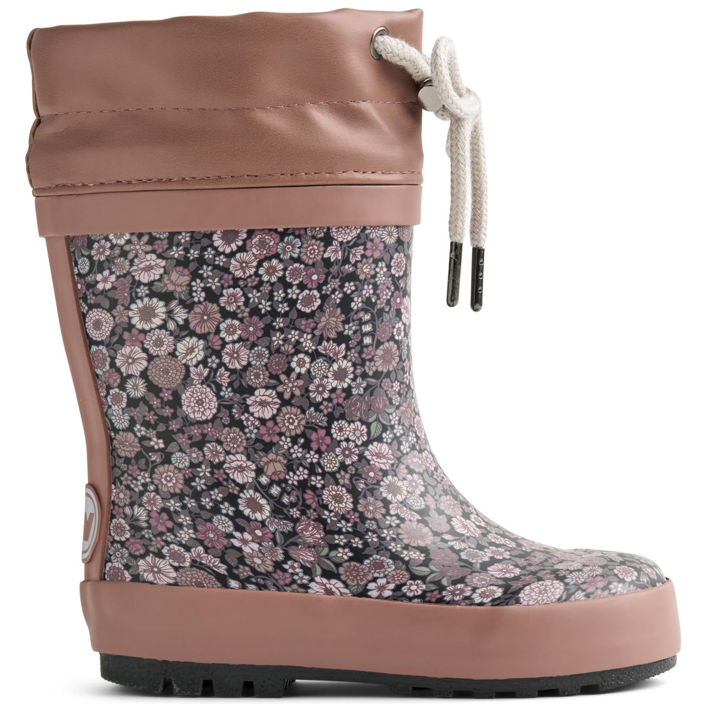 Bequemer, wasserdichter WHEAT Gummistiefel für Mädchen mit Blümchenmuster und Wollefutter