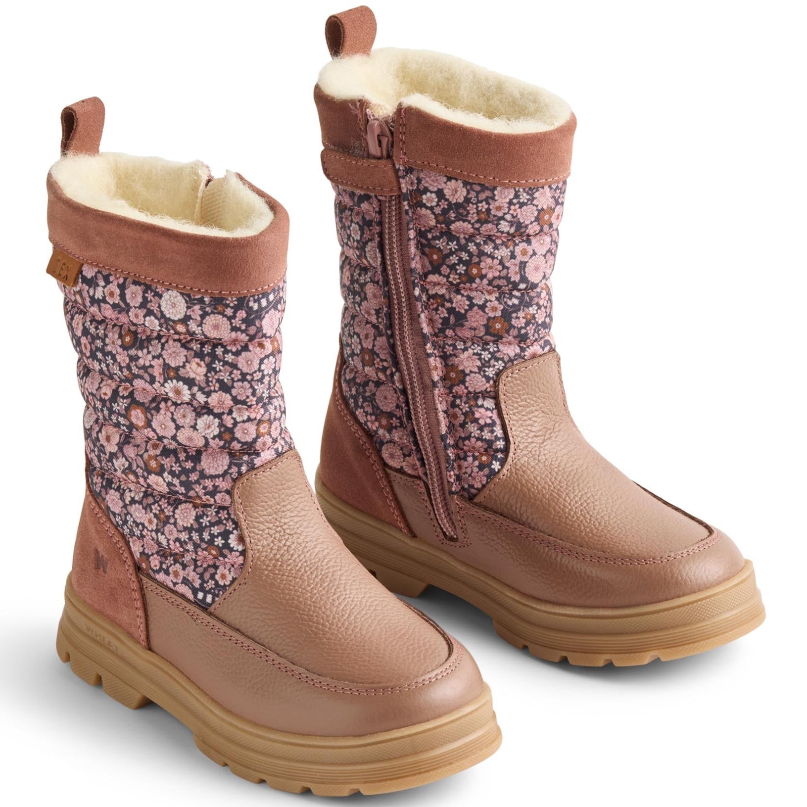 Damenstiefel WHEAT TEX KOA WF691-02 in zartem Rosenholz-Ton mit floralem Wildblumen-Design für stilvollen Komfort