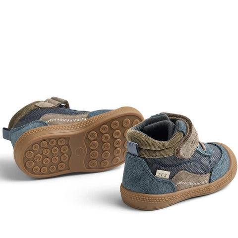 Schuhe Wheat TODY WF705-01, zwei Paare in Jeansblau/Grau/Oliv, Seitenansicht