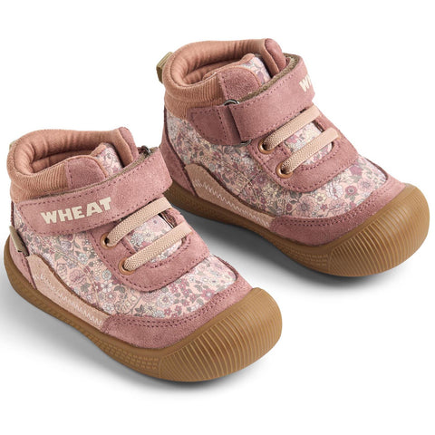 WHEAT TEX Knöchelschuh TODY WF705-02 in Rosenholz mit Wildblumenmuster, ideal für bequemen Alltag