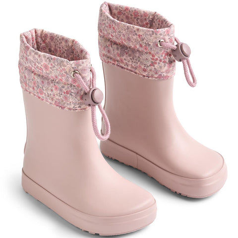 Rosa WHEAT Gummistiefel von Barefoot Rubber ZERRO, ideal für nasse und kalte Tage