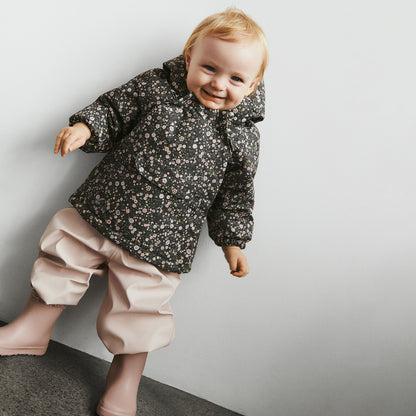 Bequeme rosa Gummistiefel WHEAT Barefoot Rubber ZERRO mit thermischer Isolierung für optimalen Schutz