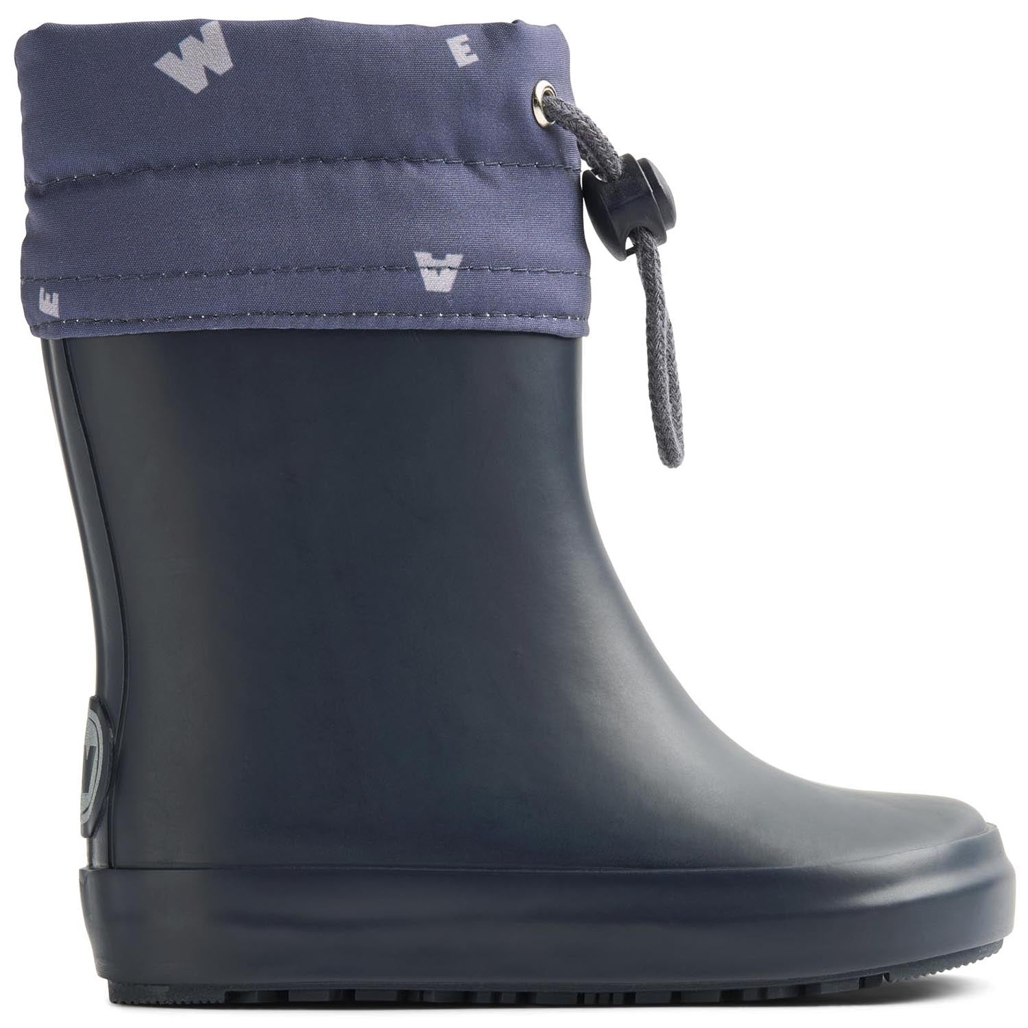 Wheat Gummistiefel Barefoot Rubber Zerro Thermo in dunkelblau für kalte Tage