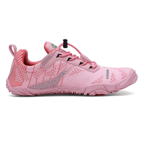 Seitenansicht des SAGUARO Barfußschuh FREE I - rosa, rosa Obermaterial, rosa Sohle