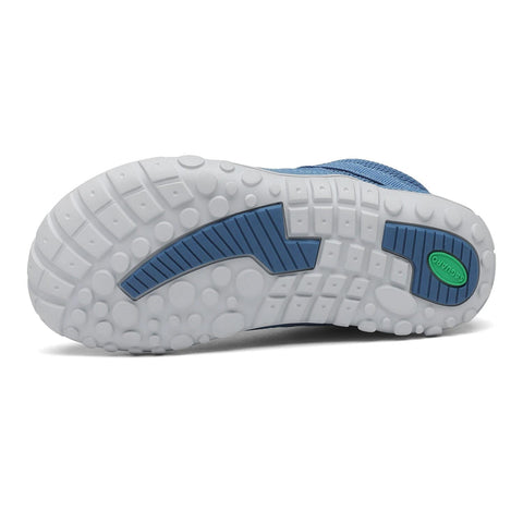 Schuhe SAGUARO Barfußschuh BOA KID FORESTEP I in blau/orange; weiße Gummi-Sohle mit blauen Inserts und SAGUARO-Logo