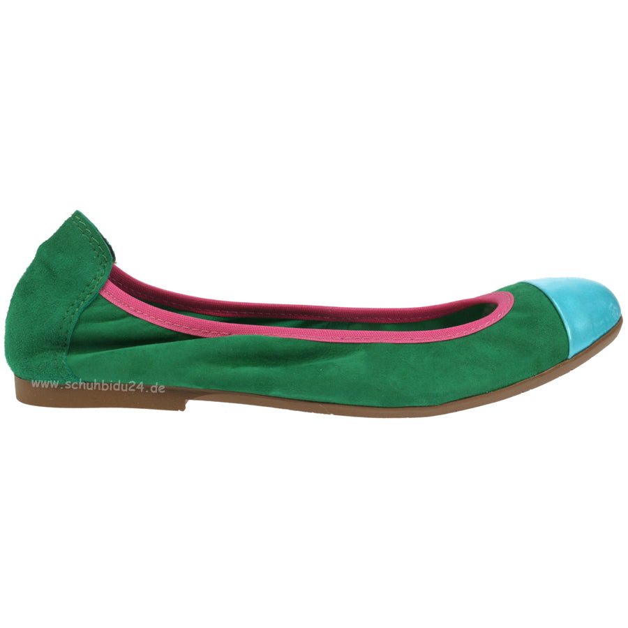 ACEBO'S Ballerina 5909 in green, sky blue, and pink, a stylish and comfortable footwear option for any occasion