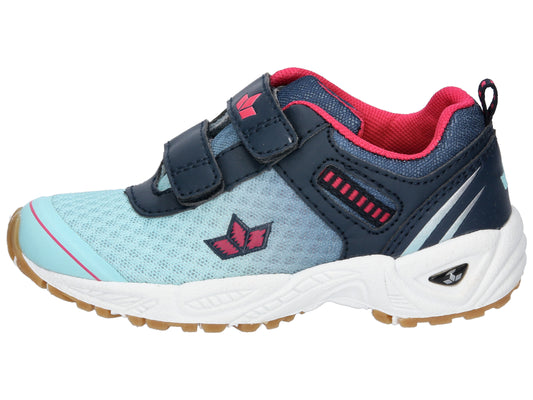 Trendiger Sportschuh in türkis, dunkelblau und pink