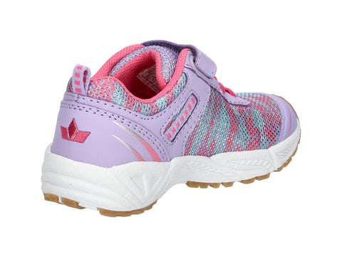 Lila, pink und türkis farbene Sportschuhe mit Glitzer