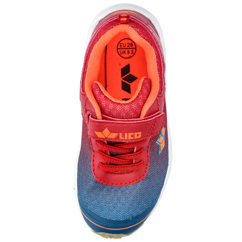LICO Sportschuh BARNEY 366348 - rot / petrol: Hochwertiger rot-petrolfarbener Sportschuh mit modernem Design