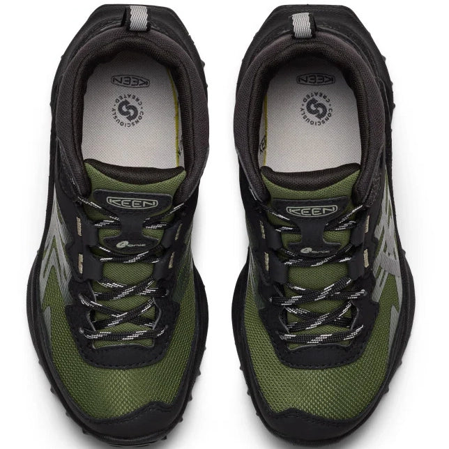 Schlichter KEEN TEX ZIONIC MID WP in Schwarz und Grün mit robustem Schnürsystem