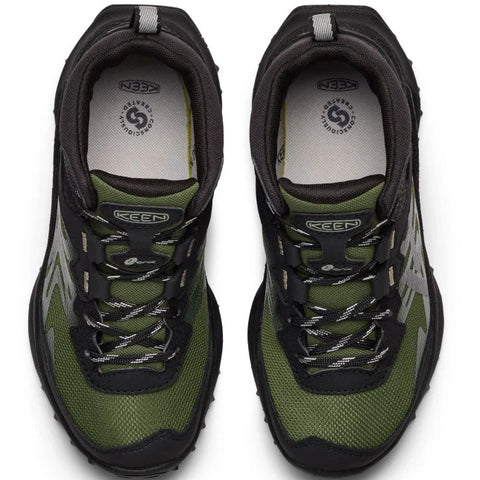 Schlichter KEEN TEX ZIONIC MID WP in Schwarz und Grün mit robustem Schnürsystem
