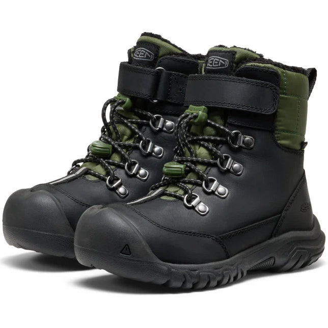Stilvoller KEEN WP TEX KANIBOU Stiefel in schwarz und grün, geeignet für Alltag und Outdoor