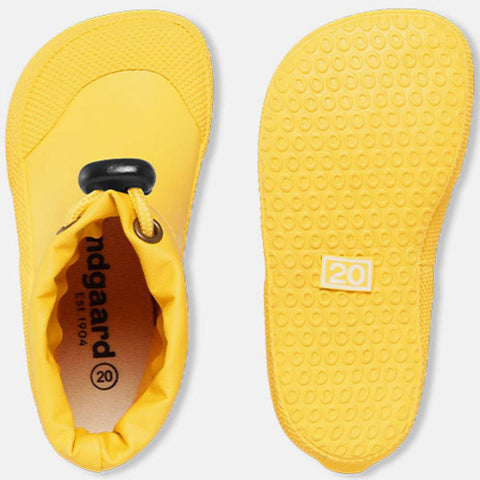 BUNDGAARD Barfuß Gummistiefel COVER - gelb: Yellow waterproof barefoot rubber boots