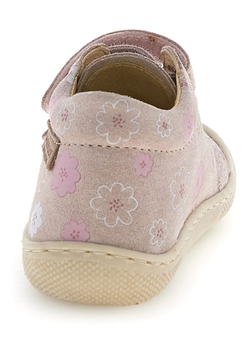 NATURINO Barfußschuh Halbschuh AMUR - altrosa / Blümchen / helle Sohle
