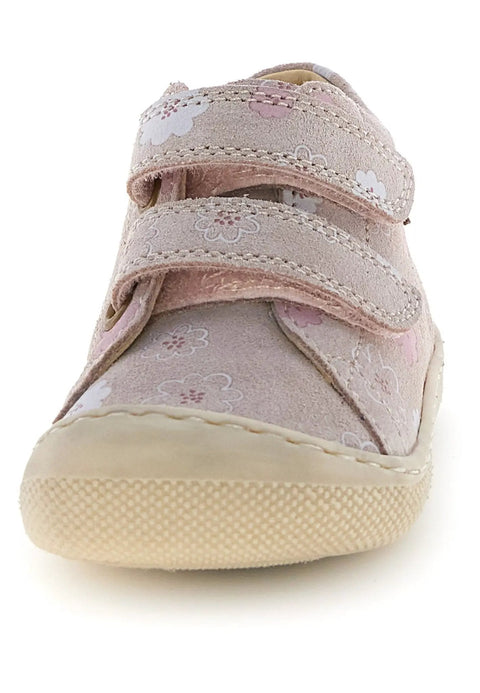 NATURINO Barfußschuh Halbschuh AMUR - altrosa / Blümchen / helle Sohle