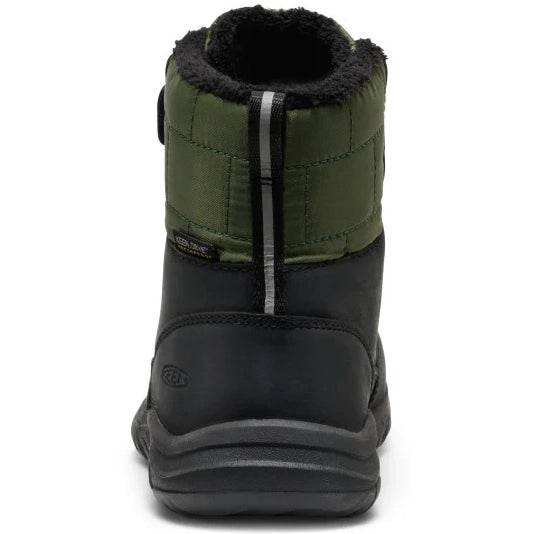 Hochwertige KEEN WP TEX KANIBOU Stiefel in schwarz und grün mit verstärktem Zehenbereich für Schutz