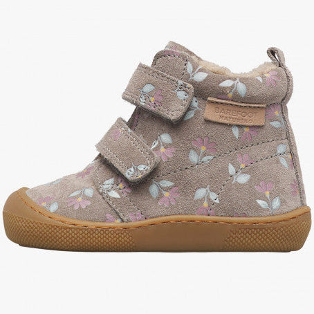 NATURINO Barfuß Stiefel WIGGHI - grau / Blümchen