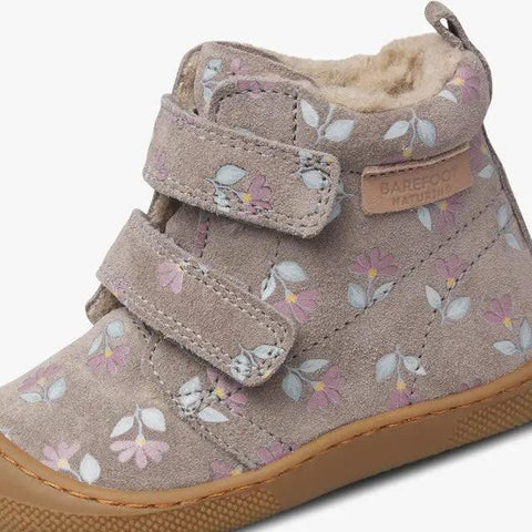 NATURINO Barfuß Stiefel WIGGHI - grau / Blümchen