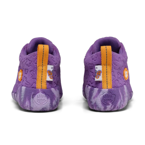 AFFENZAHN TEX Knöchelschuh LEDER STARTY SCHMETTERLING - lila / orange