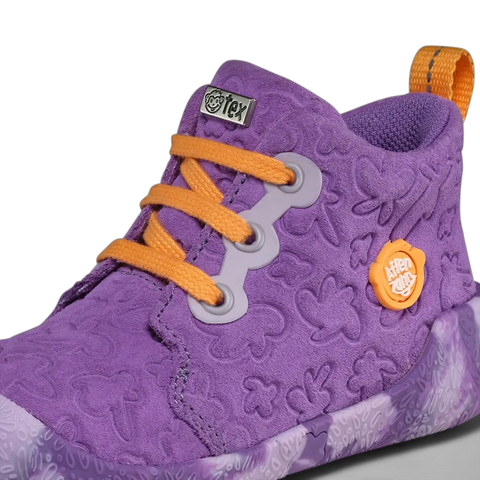 AFFENZAHN TEX Knöchelschuh LEDER STARTY SCHMETTERLING - lila / orange