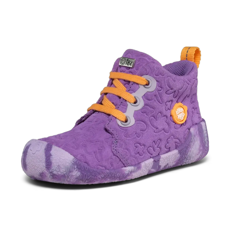 AFFENZAHN TEX Knöchelschuh LEDER STARTY SCHMETTERLING - lila / orange