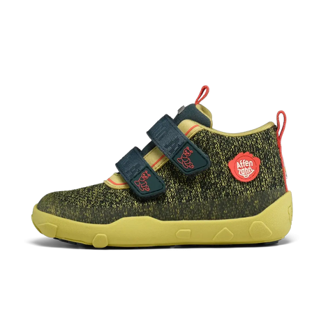 AFFENZAHN TEX Knöchelschuh KNIT HAPPY RAUPE - petrol / neongrün