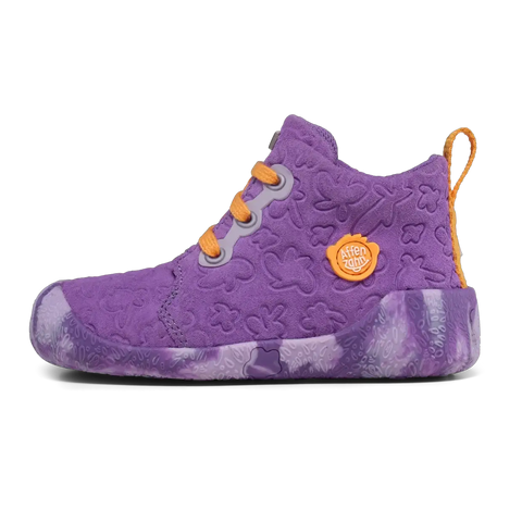 AFFENZAHN TEX Knöchelschuh LEDER STARTY SCHMETTERLING - lila / orange