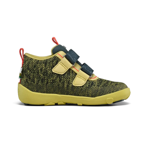 AFFENZAHN TEX Knöchelschuh KNIT HAPPY RAUPE - petrol / neongrün