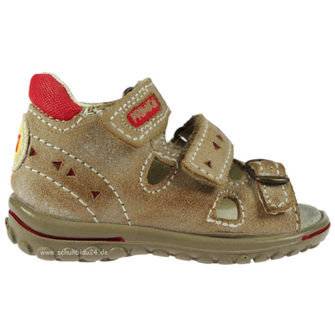 PRIMIGI Sandale WASIK - sabbia-rot, comfortable and stylish sandal in sandy brown and red colors for kids