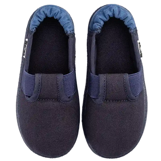 Komfortabler NANGA Hausschuh in dunkelblau mit rutschfester Sohle und kuscheligem Futter 