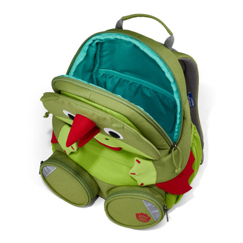 Nachhaltiger und bunter Kinder-Rucksack mit Drachen-Applikation