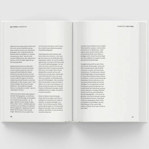 Buch WOFÜR DU HIER BIST – Schuhbidu24 Printbuch, geöffnete Doppelseiten, weißes Layout, Modell custom.modellbezeichnung.