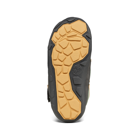 Vegan snowy mini A TURE boots in grey, mint, and curry colors by AFFENZAHN TEX Stiefel, perfect for snowy adventures