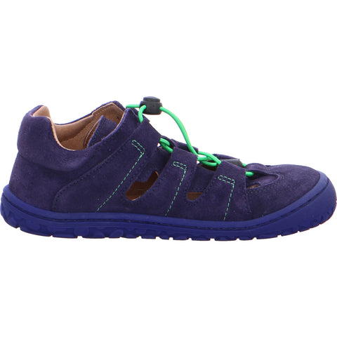 Comfortable navy and green LURCHI Barfuß Halbsandale NATHAN 50000-22