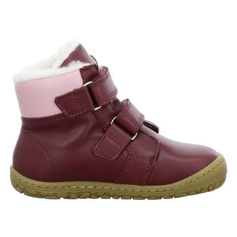 High-quality LURCHI Barfuß TEX Stiefel NOBBY 50009-03 in bordeaux and pink, designed for maximum comfort and style
