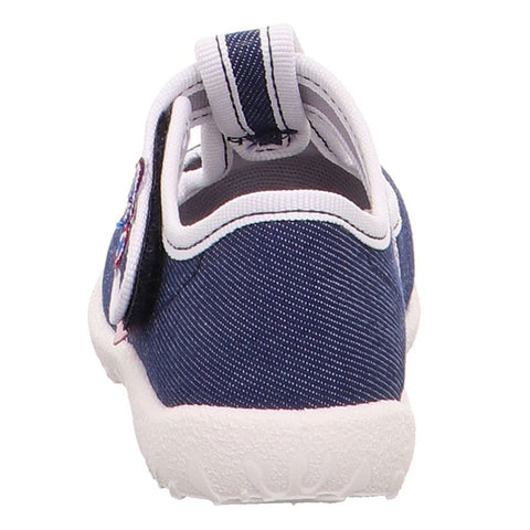 Comfortable blue and white SUPERFIT Hausschuh SPOTTY 9248-80 with anchor design