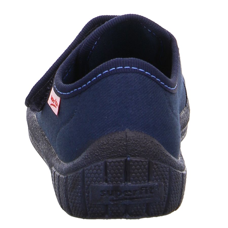 Cozy and stylish SUPERFIT Hausschuh BILL 278-80 in dark blue with a fire truck design