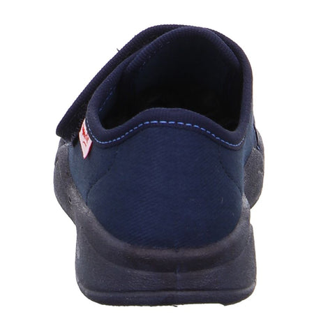 Comfortable blue SUPERFIT Hausschuh BENNY 298-80 with police car design