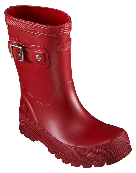 VIKING Gummistiefel JOLLY BUCKLE - rot in Kindergrößen mit Schnalle und rutschfester Sohle
